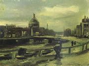Vincent Van Gogh View of Amsterdam from Central Station (nn04) oil painting picture wholesale